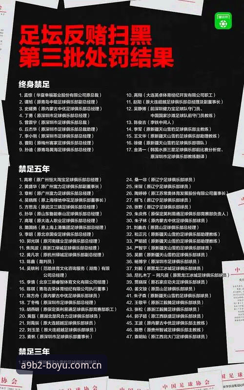 足协第三批禁足名单详解，博鱼A9B2下载带你直击行业整顿风暴